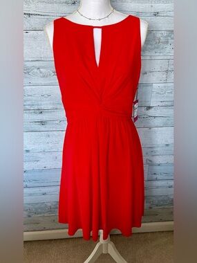 Nordstrom Red Twist-Waist Mini Dress